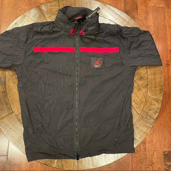 NIKE/JORDAN Wings Of Flight Windbreaker Jacket AH6242-010 Black Medium - Picture 5 of 6